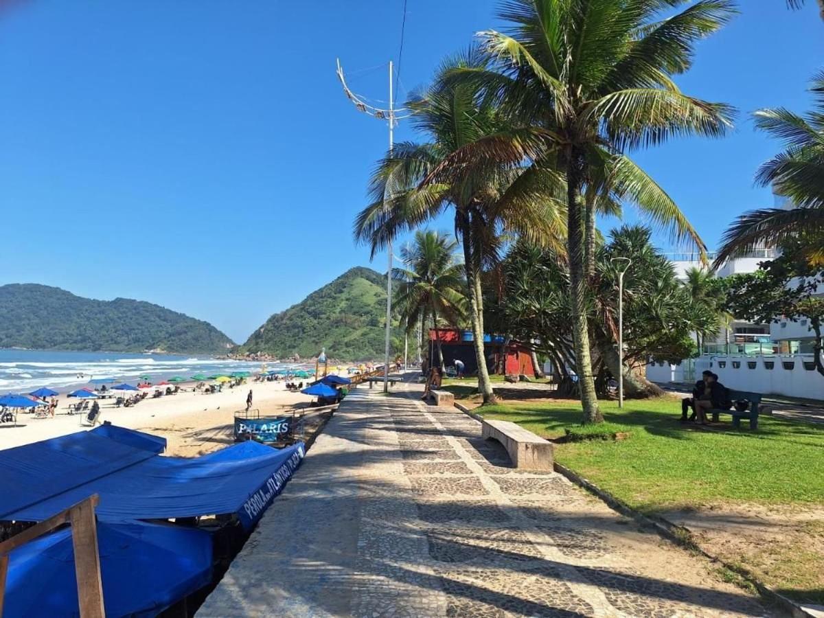 1E-Pe Na Areia Da Praia Do Tombo, 3 Quartos, Ar Cond, 2 Banheiros+Roupas De Cama Guarujá Kültér fotó